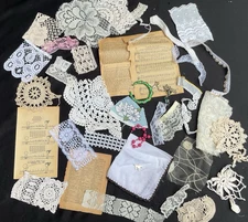 Shabby Chic Lace Ephemera Jewelry Kit 30 Pieces Slow Stitch Junk Journal Crafts
