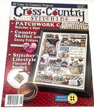 Vtg. Cross Country Stitching Magazine August 1995 29 Projects
