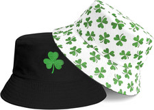 St. Patrick'S Day Bucket Hat Shamrock Bucket Cap for Women Men Unisex Sun Cap Pa