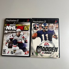 Lot of 2 Sony PlayStation 2 Games - NHL 2K10 (Ovechkin) + Madden NFL 2002