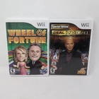 Nintendo Wii Games Lot: Deal or No Deal Special Edition & Wheel of Fortune - CIB