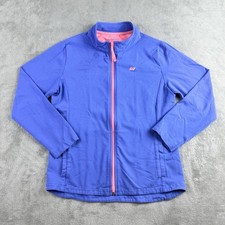 Vineyard Vines Sweatshirt Jacket Girls XL 16 Blue Contrast Zip Up Long Sleeve