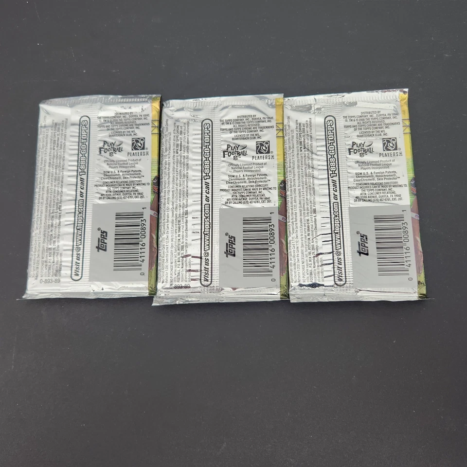(3) 2000 Topps Chrome Football Wax Packs - Image 2 of 2