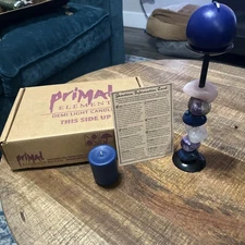 Primal Elements Gemstone Candlestick With Two Candles Unused NIB