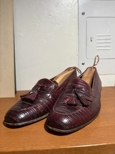 Mocassins Gucci Alligator vintage années 80 40,5 chaussures escarpins homme 7,5 femme 9 »