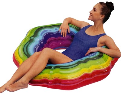 Pool Float Bestway H2O Go Large (41.5 inch) Rainbow Ribbon Tube Summer Beach