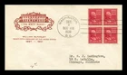 US COVER WILLIAM MCKINLEY PRESIDENTIAL SERIES FDC SCOTT 829 BLOCK OF 4 HF CACHET