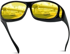 Night Driving Glasses Fit Over for Men Women, Anti Glare Polarized Night Vision