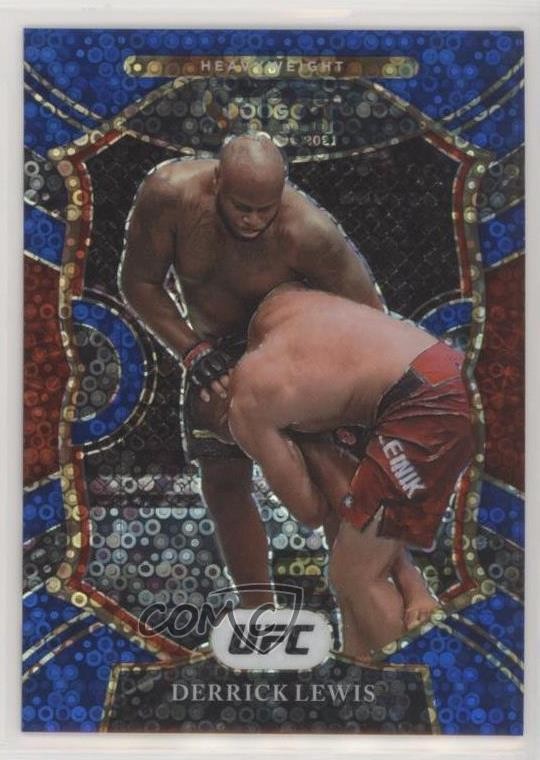 2021 Panini Select UFC Concourse Blue Disco Prizm 19/99 Derrick Lewis #22 0a4f