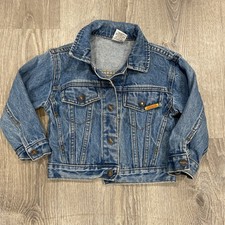 Vintage Jordache Denim Jean Jacket Baby 4 Trucker 90s Unisex Horses