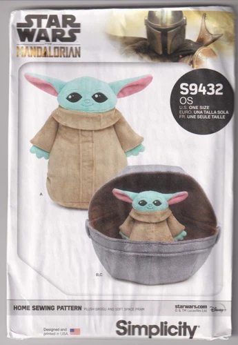 9432 SIMPLICITY Star Wars - Plush GROGU & Soft SPACE PRAM