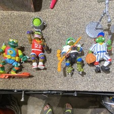Playmates Toys TMNT Action Figures Mixed Lot 1991 Sports Outfits complete sets