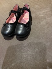 Image of STARTRITE GIRLS MARY JANE STYLE black leather SCHOOL SHOES 11.5F