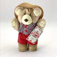 Vintage RARE 1986 Furskins Bears "Boone" Wendy's Toy Stuffed Plush Teddy Bear