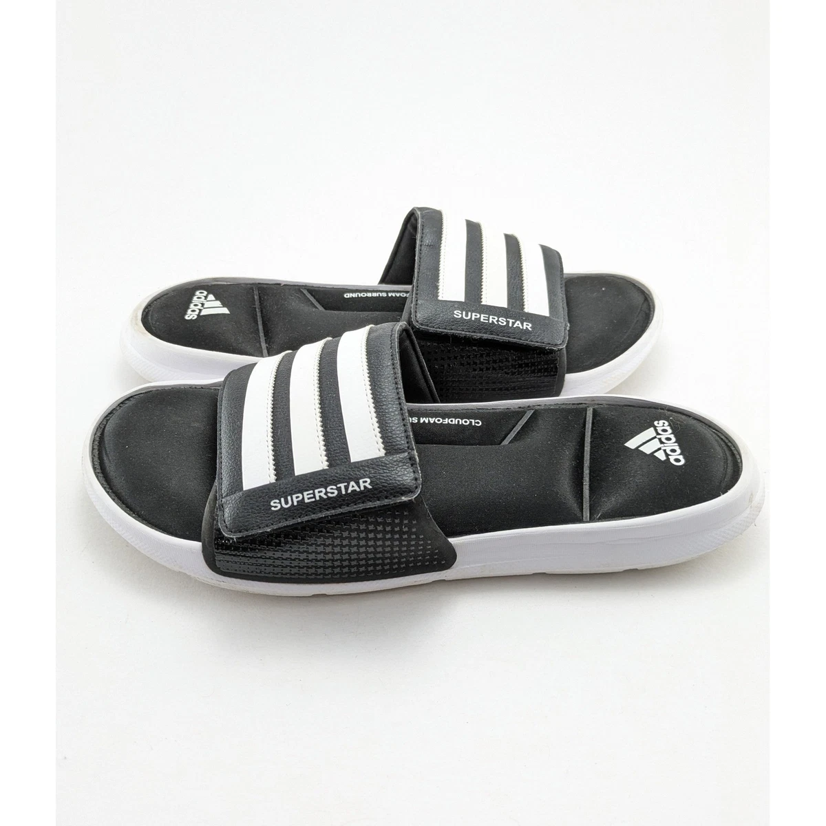 Size 12 - Adidas Superstar SS 2G Slides Sandals Fitfoam Comfort Black Men\'s adidas Superstar Slide Sandals for Men for sale - eBay main image 2
