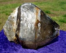 SMOKY QUARTZ with Internal Water Bubbles Super ENHYDRO Elestial Crystal Point