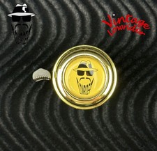 VINTAGE LOWRIDER 55MM LONG BOLT-ON STEEL BICYCLE GOLD BELL.
