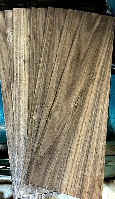 10 Pieces Beautiful Walnut Raw Veneer 30'' x 6''  Lumber Wood Thin