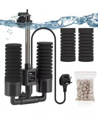 HYGGER/AQQA AQQA Aquarium Double Sponge Biological Filter 3W Size Small