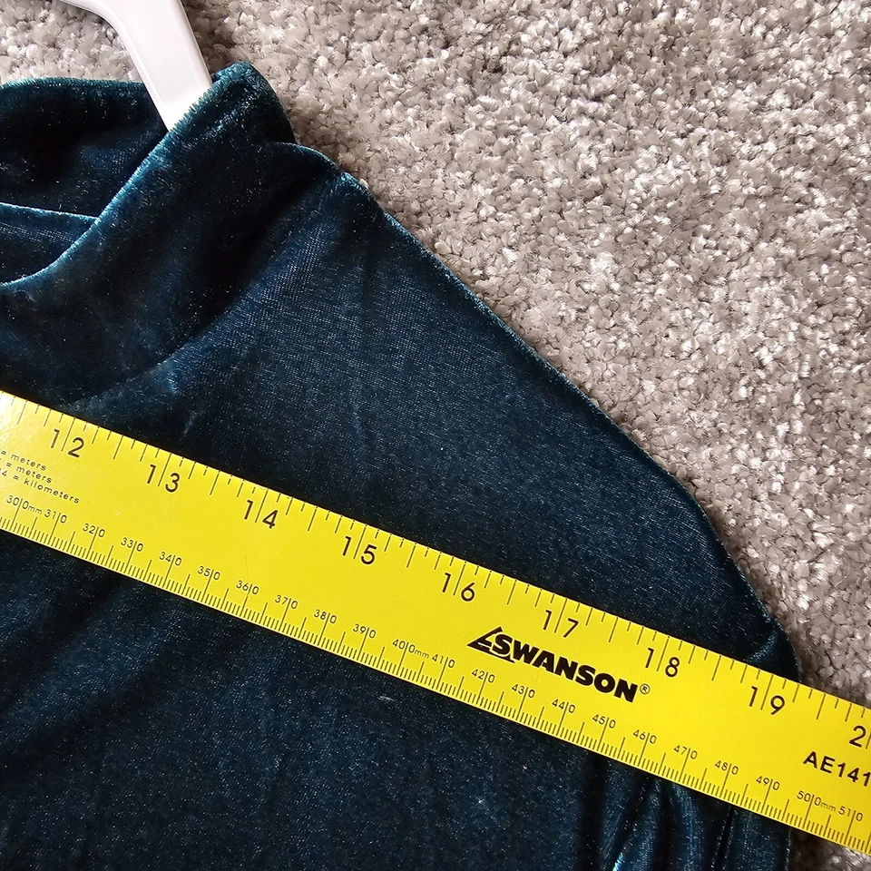 Top Leslie Fay De Colección Para Mujer 22W Verde Capricho Halloween Terciopelo Hada Gótico Místico Foto 4 de 4