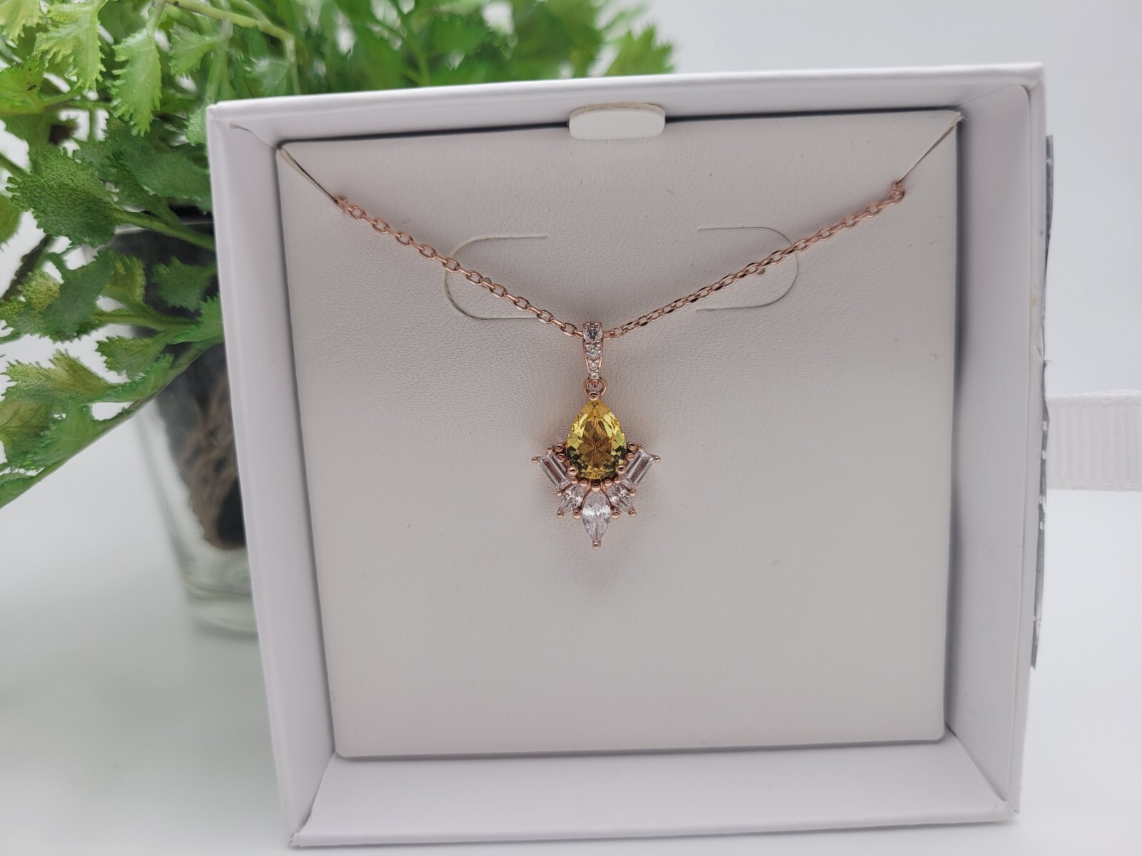 Ring Bomb Party Citrine Necklace RBP2995 Rose Gold Pendant  -image
