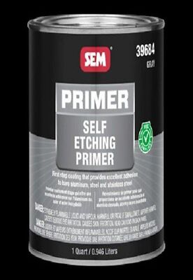 SEM 39684 Gray Self Etching Primer Superior Paint Adhesion 1 Quart (1 Pack)