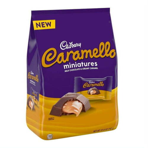 Cadbury Caramello Miniatures Milk Chocolate and Caramel Squares Candy 27.6oz Bag