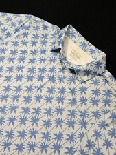 Straight Down Performance Golf Polo Men  s Size M Palm Tree All Over Print