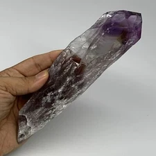 318.5g,7.75"x2"x1.3",Amethyst Point Polished Rough lower part from Brazil,B19110