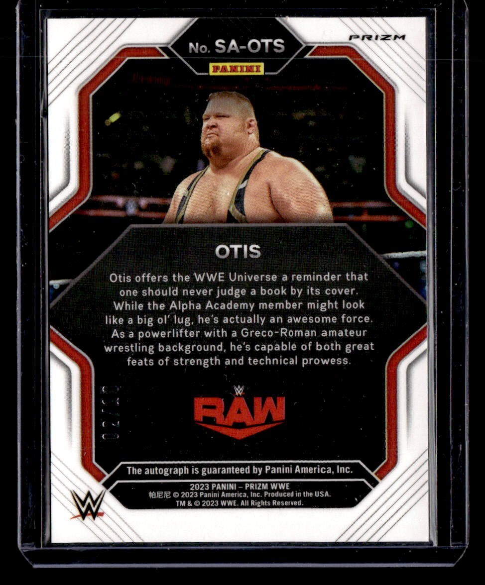 Otis 2023 Panini Prizm WWE SuperStar Auto Autograph Gold Prizm /10
