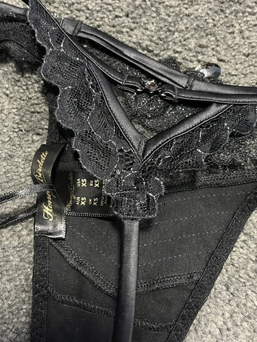 Size XS NWT Honey Birdette JANA Black String Thong - Bild 5 von 5