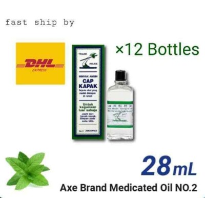 NEW 12 boxes  Axe Brand Universal Oil Medicate Cold Headache-28ml by DHL Express
