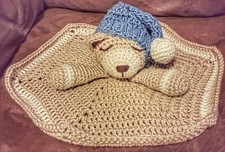crochet bear lovey handmade baby shower gift Christmas personalized amigurumi