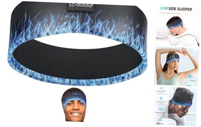 Wireless Bluetooth 5.2 Sleep & Sports Headband with Built-in Headphones  