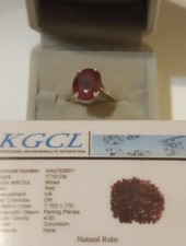 NATURAL CERTIFIED GEM TESTED OVAL RED RUBY 6.50 CTS 925 SOLID SILVER RING SIZE 7