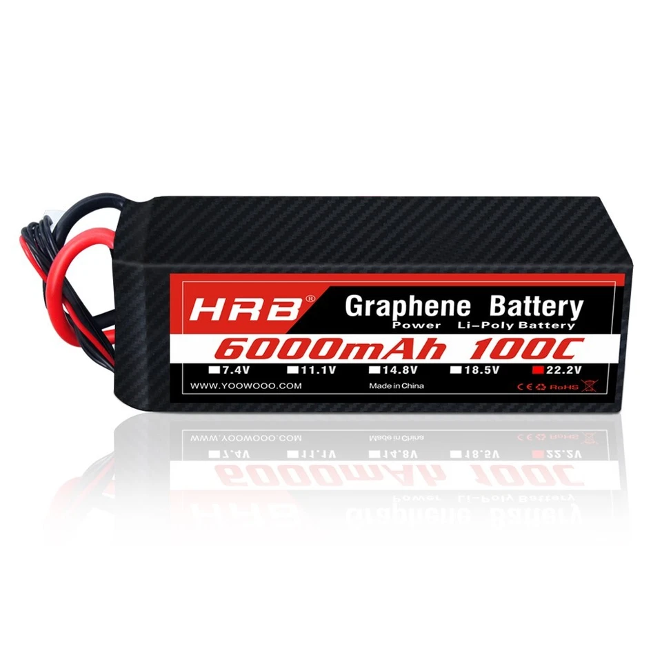 2 x 6с 6000mAh 22.2V LiPo аккумулятор EC5 стабильный работает для радиоуправляемого вертолета самолета - Изображение 4 из 4