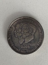 1975 BOLIVIA 150 Yrs INDEPENDENCE Bolivar & Banzer Silver 250 Pesos Coin i101490