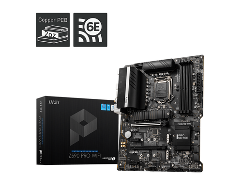MSI Z590 PRO WIFI Motherboard LGA1200 for Intel 10th 11th gen CPU DDR4 DP+HDMI