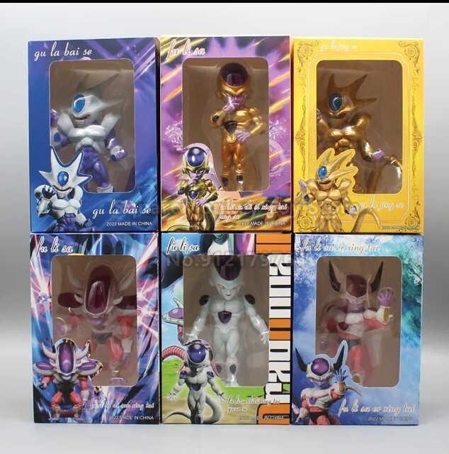 Dragon Ball Figura Tripulación Gold Freezer 2 Y 3eme Forma Zarbon Dodoria Cooler