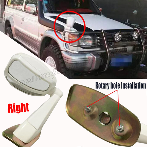 Espejo auxiliar blanco cubierta delantera derecha 1 pieza para Toyota Land Cruiser LC80 91-97 - Imagen 1 de 8