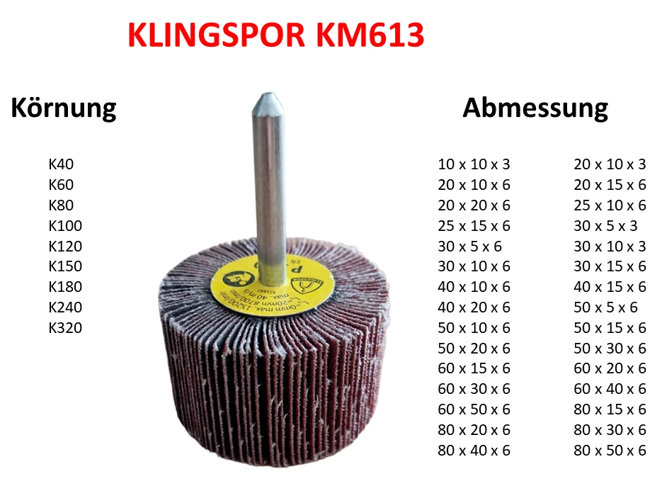 Format - Fächerschleifer Kombi Schaft 6mm 40x20mm A150f