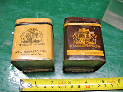 JOHN MIDDLETON TOBACCO TINS (2) No. 56 & CLUB MIXTURE