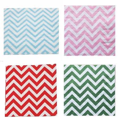 AEX Zigzag Paper Napkins Tissues Beverage Serviettes Decorative Party Tableware