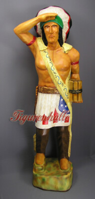 Tabak Indianer Figur Statue Skulptur lebensgroß Western Häuptling Apatsche USA