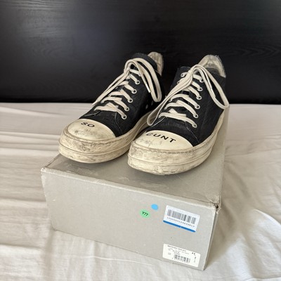 Rick Owens DRKSHDW Ramones Low Tops Shoes Size 41 FW19