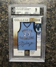 2011-12 SP AUTHENTIC Michael Jordan Autograph BGS 9 COLLEGE PRIDE AUTO 10 Grade