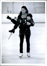 1996 Nancy Kerrigan Cousin Andrew Schultz Rink Stoneham Ice Arena 8X10 Photo