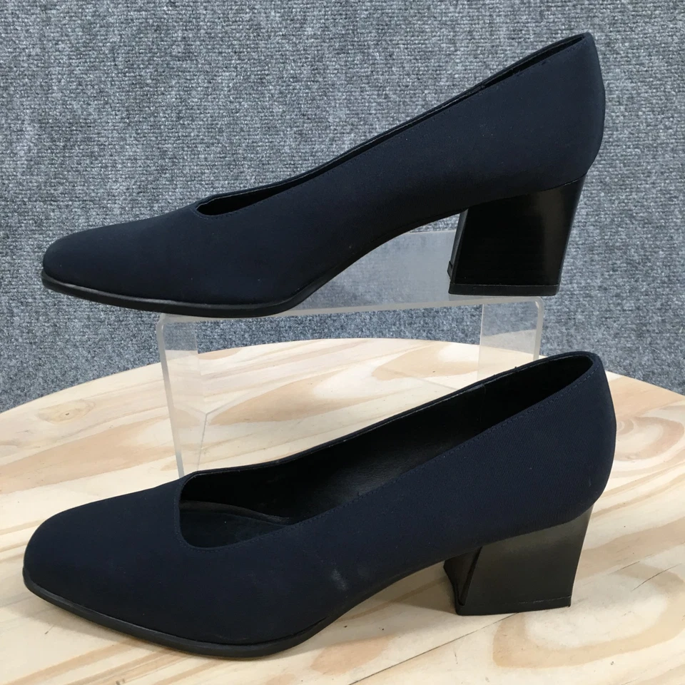 Villager By Liz Claiborne Heels Womens 8 M Stephanie Casual Slip On Pumps Blue - Image 2 of 4