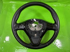 FORD FIESTA MK7 STEERING WHEEL MULTI FUNCTION LEATHER RED STITCHING 2012-2019