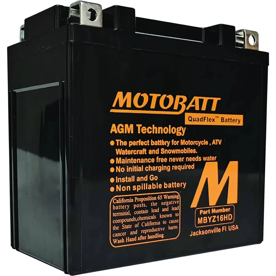 Batería Motobatt para BMW F800ST GS GT R 800cc 08-14 MBYZ16HD Foto 3 de 4